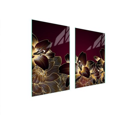 PIASTRA PROTETTIVA IN VETRO PER CUCINA 65x52 ORCHIDEA (1/5)