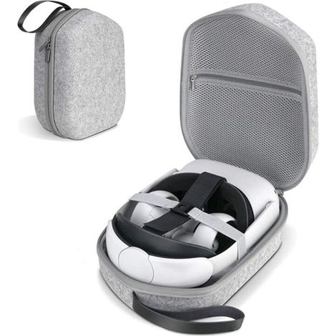 Sac de rangement tout-en-un pour casques VR, compatible avec l'Oculus Quest 2 (sac de voyage et étui de présentation). (1/5)