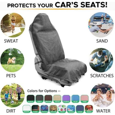 Housses imperméables pour sièges auto universelles antidérapantes après sport natation ou plage convient pour voiture SUV et camio (1/5)