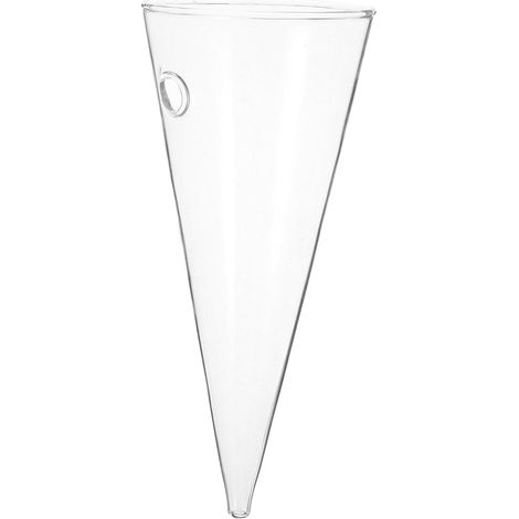 Vase suspendu en verre transparent DOITOOL, design conique (1/5)