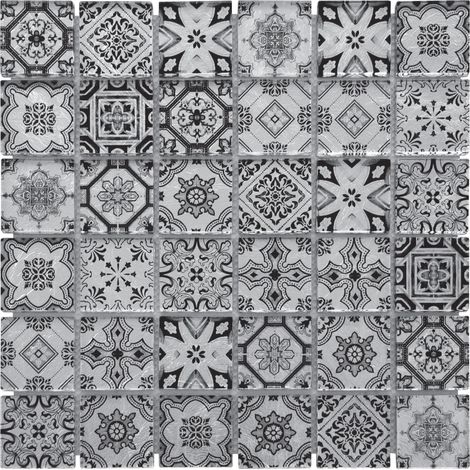 MOSAIQUE ARABESQUE GRIS 1 PLAQUE 30,5 x 30,5 CM CASA LINEA