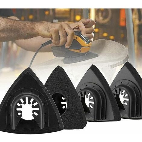 Lot de 4 plateaux de ponçage pour ponceuse Delta, plateau de ponçage universel pour accessoires de zone de travail Fein Bosch Parkside Ryobi Worx (90 mm) (1/5)