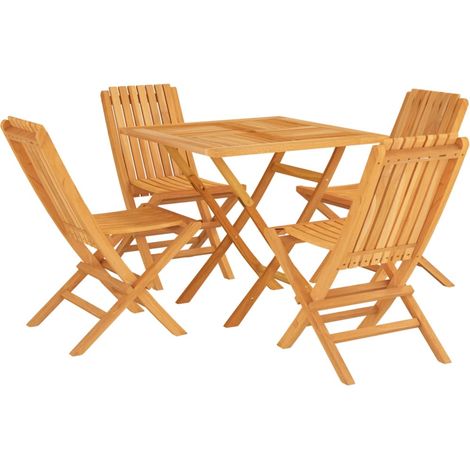 Maison Exclusive - Set da Pranzo per Giardino 5 pz in Legno Massello di Teak