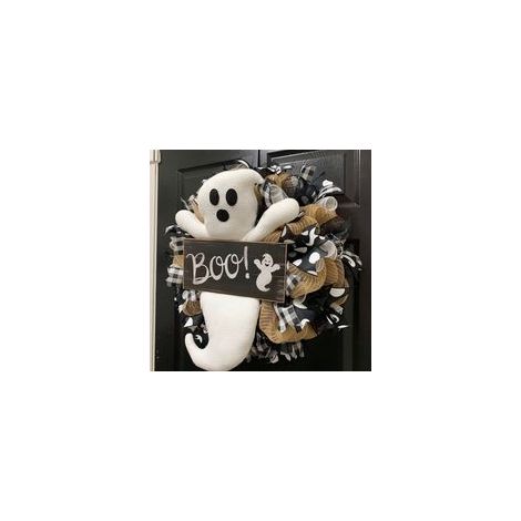 Guirlande Halloween sorcière lune fantôme 40 cm, décoration maison – (1/4)