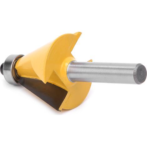 Fraise à raboter à queue, fraise à chanfreiner, chanfrein, chanfrein de 8mm avec roulement, outil de coupe,(22.5°) (1/5)