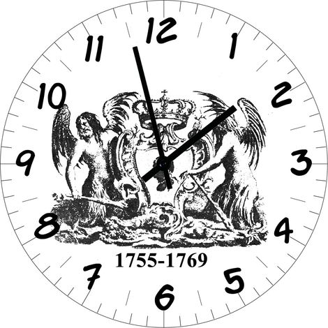 Horloge en verre Drapeau Nation Corse (1/2)
