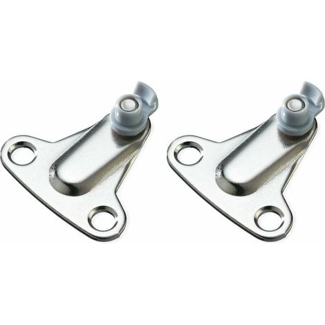 2x Equerre de montage assemblage pour compas relevant Duo en acier nickelé Coffre Caisson Cuisine Porte Meuble Ouverture Fermeture Support Fixation (1/2)