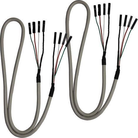 Jumper Cables 2x4P 60CM Female to Female Dupont Cable With white PVC shell for Arduino Raspberry PI DIY Prototyping (1/5)
