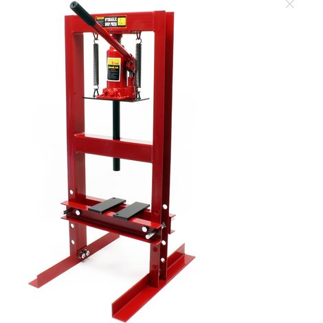 Presse hydraulique d'atelier 6 Tonnes – Pompe hydraulique avec plaques de pression – Table réglable – Guidage précis pour garage et industrie (1/2)