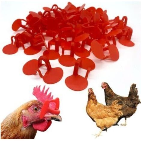 Outils de prévention du cannibalisme pour volailles – Lot de 50 lunettes protectrices épaisses pour poules, masques anti-picage, accessoires d’élevage avicole sécurisés (1/5)