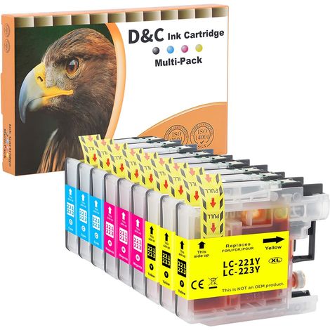 LC223 Cartouches d'encre pour Brother LC223 LC223XL compatibles avec Les Cartouches d'encre Brother MFC J5320DW J4420DW J4620DW J480DW J5620DW J5720DW J680DW J4625DW J880DW J5625DW DCP J4120DW (1/5)
