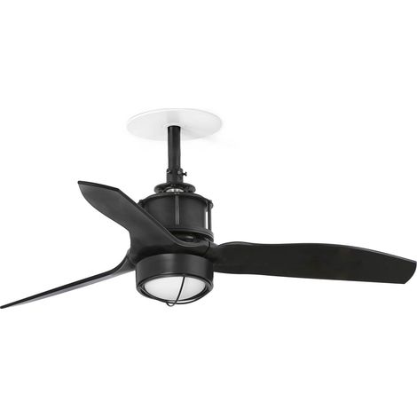 Faro Just Ventilateur de plafond encastré Just 81 cm, noir mat 3000 K
