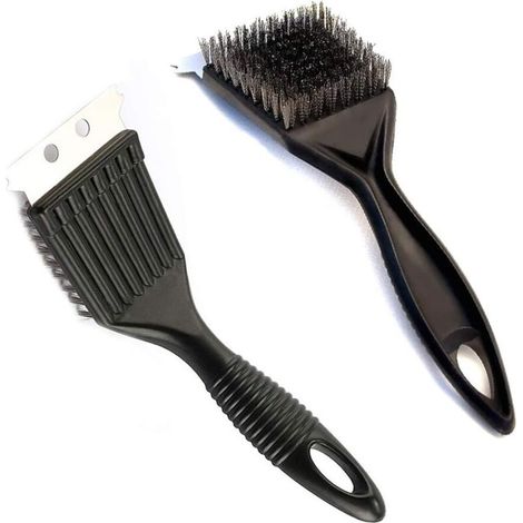 Rosse Nettoyante Pour Métal Barbecue Brosse Métallique Barbecue En Acier Inoxydable Brosse Nettoyante Barbecue En Acier Inoxydable En Métal Brosse à Poils En Acier Inoxydable Avec Grattoir 2 Pièces GR