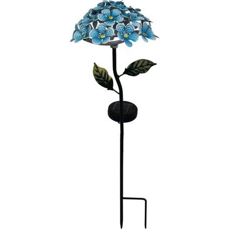 Solarbetriebene künstliche Hortensienleuchten tauchen Terrasse, Rasen und Garten in ein Lichtermeer (1/5)