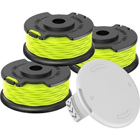 M6T para RYOBI RLT36B33, RY36LT33A, 0 36V, cortador de grama, 3 carretéis de linha, tampa do carretel e peça Rac143 (1/5)