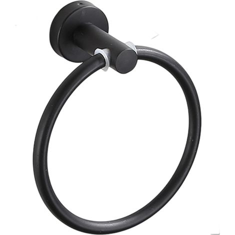 1 Porte-serviettes,Acier inoxydable,Système de poulie,Finition lisse,Noir,Salle de bain,Cuisine (1/5)