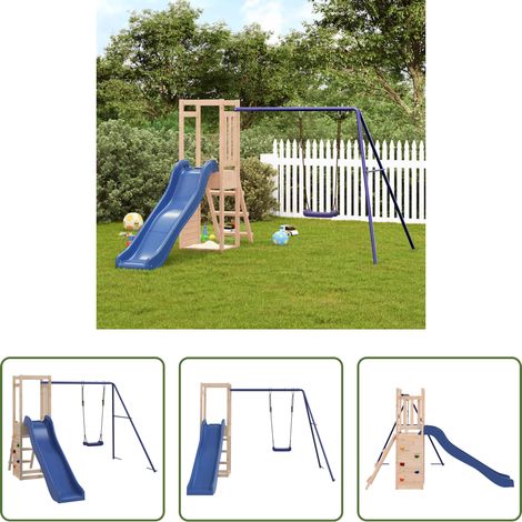 vidaXL Balançoire pour enfants - Aire de jeux d'extérieur bois de pin massif (1/5)