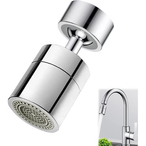 1 Piece 360° Universal Extendable Spillproof Water Saving Shower Head with 2 Spray Modes for Faucets Kitchen and Bathroom Accessory (1/5)