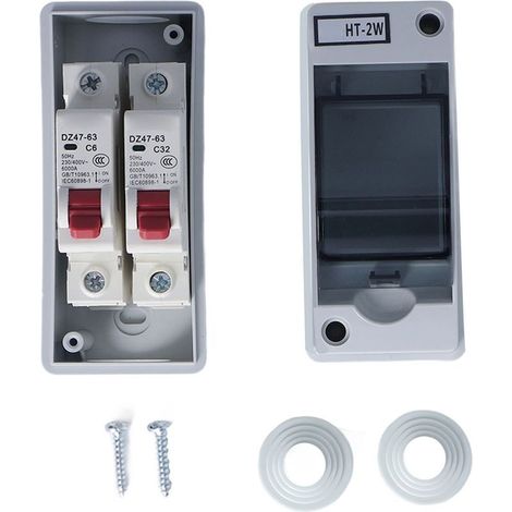 Boîte de distribution étanche IP65, 2 voies, ignifuge, boîtier de Type MCB C pour usage extérieur 6A 32A (1/5)