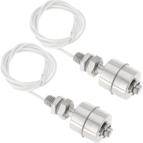 2pcs 45mm Capteur de Contrôle de Commutateur de Flotteur de Niveau d'eau Liquide Interrupteur à Flotteur en Acier Inoxydable Capteur de Niveau de Liquide Automatique pour Réservoir d'eau (1/5)