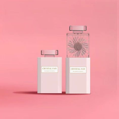 Ventilateur portatif pour Dame, Petit Ventilateur Personnel Rechargeable avec réglage à 3 Vitesses, Ventilateur Portable Extractible Silencieux Puissant-Rose (1/4)