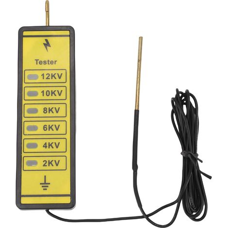 Testeur de Tension pour Clôture Électrique Portable 12kV - Détecteur de Défauts avec 6 LEDs, pour Ferme