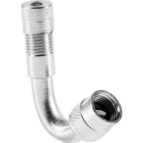 Extension de Tige de Pneu de Valve, Adaptateur Extension de Valve Rallonge de Valve Universelle 45 Degrés 90 Degré 135 Degrés Tire Stem Extender pour Voiture Moto Vélo Camion (45°) (1/5)