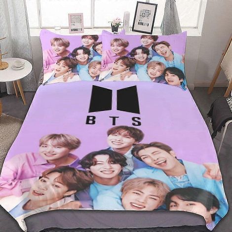 d101 Kpop BTS 3D-gedrucktes Bettwäscheset, Bettbezug und 2 Kissenbezüge fv[NX] (1/5)