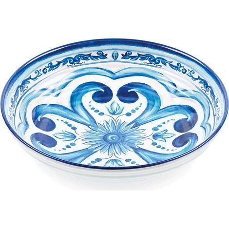 GUZZINI Piatto Fondo Decoro Blues Melamina Table Decor