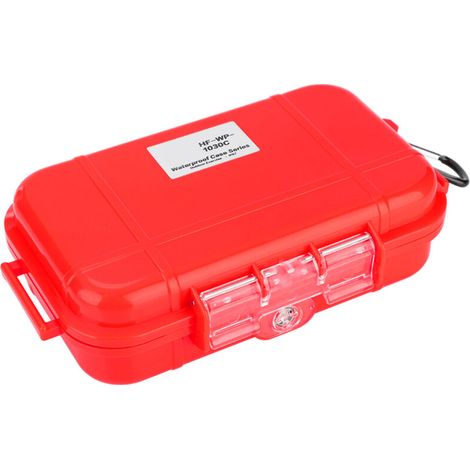 Boîte de Rangement Étanche et Antichoc pour Extérieur, Coffre de Transport Hermétique (Rouge)