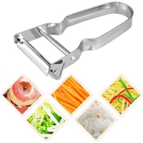 Pelapatate in acciaio inox - Pelapatate - Pelapatate - Pelapatate multifunzionale - Utensile da cucina per pelare - Acciaio inox (1/4)