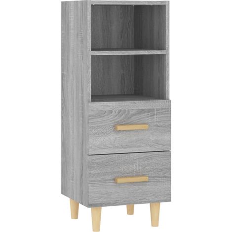 Maison Exclusive - Aparador de madera contrachapada gris Sonoma 3
