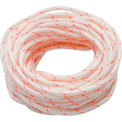 10 Mètres Corde Lanceur Tondeuse 4mm, 4.0mm Cordon De Traction De Corde De Démarrage à Rappel De 10 Mètres, Tondeuse à Gazon Pour Tronçonneuse Stihl, Cordon De Traction Pour Tronçonneuse Husqvarna (1/5)