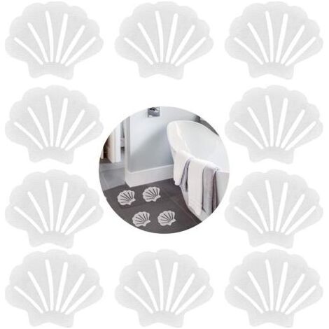 20 pcs Autocollant de Baignoire Antidérapants, Stickers de Baignoire Antidérapants Douche Bandes adhésives Transparentes antidérapantes en Forme de Coquillage (1/5)