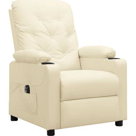 Maison Exclusive - Relaxsessel Elektrisch Creme Kunstleder