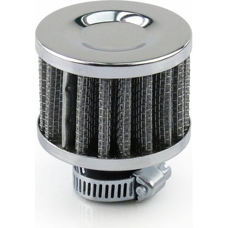 2pcs Filtre à air de voiture universel 12 mm Filtre d'admission d'air froid, argent (1/3)