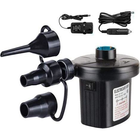 Pompe à Air Électrique, 2 en 1 Rechargeable Gonfleur Degonfleur, Electrique Pompe À Air Portable Rapide Gonfleur avec 3 Buses [413] (1/4)