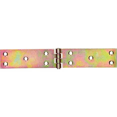 KOTARBAU Charnière de caisse - 150 mm x 25 mm - Galvanisée - Jaune - Charnière de porte - Charnière de porte - Charnière de placard (1/5)