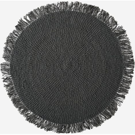 ALFOMBRA REDONDA YUTE MAT ANTRACIT Ø116CM (1/2)