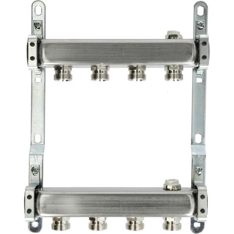 Collecteur pour radiateur 4 circuits 1’’ acier inoxydable