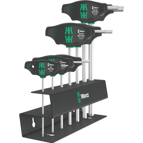 Wera 454/7 HF Set 2 Schraubendrehersatz Quergriff-Schraubendreher Hex-Plus mit Haltefunktion, 7-tlg. (1/5)