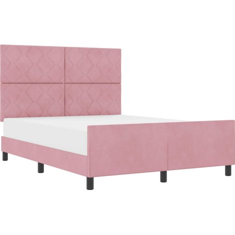 Maison Exclusive - Boxspringbett mit Kopfteil Rosa 140 x 200 cm S (1/5)