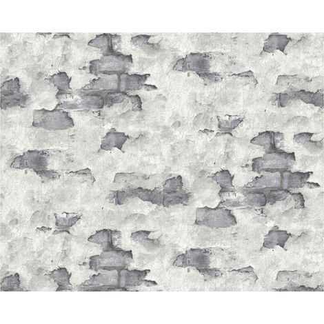 Stone tile wallpaper wall EDEM 819DN57 hot embossed non-woven wallpaper slightly textured with decorative render look matt grey anthracite dark grey 10.65 m2 (114 ft2) (1/5)