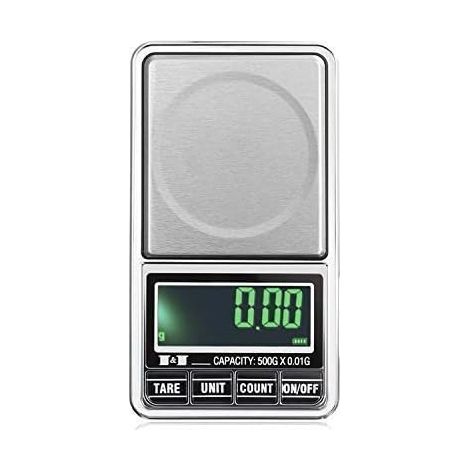 Balance de poche numérique portable, mini balance multifonctionnelle professionnelle légère avec écran LCD rétroéclairé (1/5)