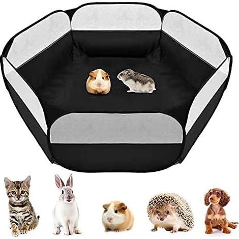 Clôture portable pour petits animaux, cage transparente respirante pour animaux de compagnie, clôture pliable pour jardin. (1/5)