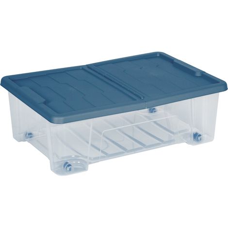 Eco Box 25 L mit Deckel 35x25x25 cm, stapelbar, aus recyceltem Polypropylen