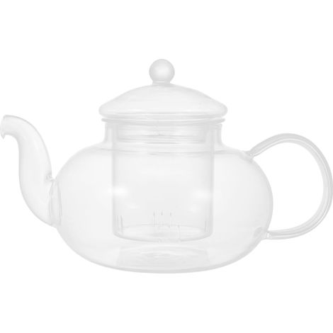 Théière en verre avec infuseur 400 ml - Petite théière en verre borosilicate résistante à la chaleur - Pour thé en vrac et thé fleuri à la maison et bureau (1/5)