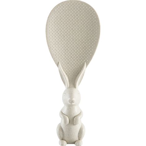Cuillère à riz antiadhésive en forme de lapin, spatule à riz verticale, cuillère de service pour la cuisine, ustensiles de cuisine (1/2)