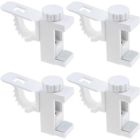 4pcs Adjustable Crossbar Rod Bracket Non-Folding Bracket for Curtain Rods Bracket Towel Storage Rack Hook Storage Racks (1/5)
