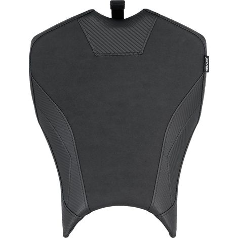 Funda para cojín de asiento, accesorio para motocicleta, fácil instalación, Delantera-Negra (1/2)